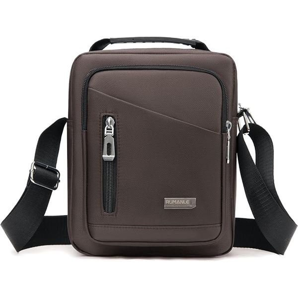 1 Rumanle Men's Crossbody Shoulder Bag/Messenger Bag - Lightweight - Brown - New