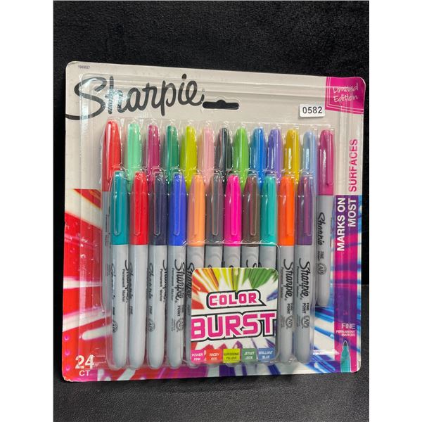 1 Pack of Sharpie Permanent Markers - Color Burst - 24 Count - New Sealed