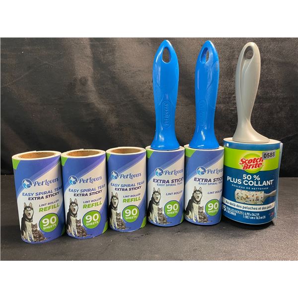 Lot of Assorted Lint Rollers/Lint Roller Refills - New
