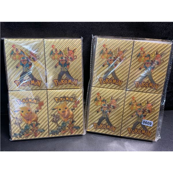 2 Multi-Packs of Gold Foil Pokemon Fan-Art Cards - 8 Packs Included - Brand New