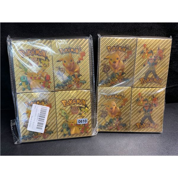2 Multi-Packs of Gold Foil Pokemon Fan-Art Cards - 8 Packs Included - Brand New