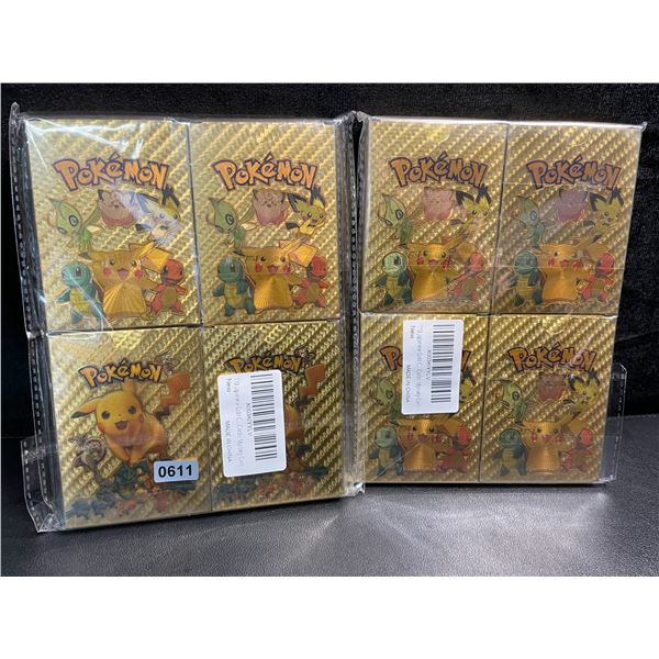 2 Multi-Packs of Gold Foil Pokemon Fan-Art Cards - 8 Packs Included - Brand New