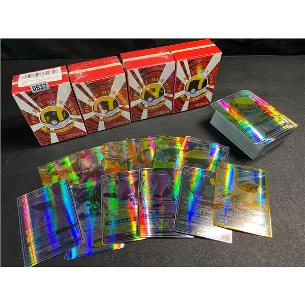 4 Boxes of Shiny Pokemon Fan-Art Style Cards - 100pcs Each - Brand New