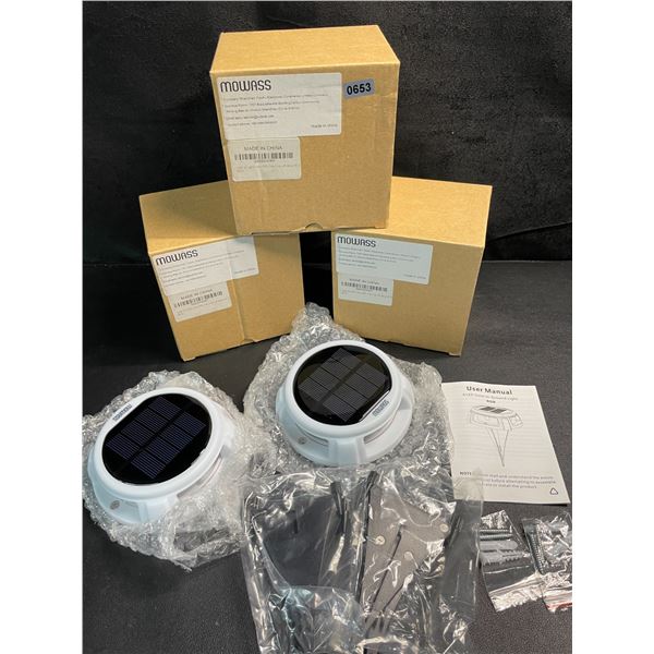 3 Boxes of RGB LED Solar In-Ground Lights for Outdoors - 2 Per Pack/6 Total - New