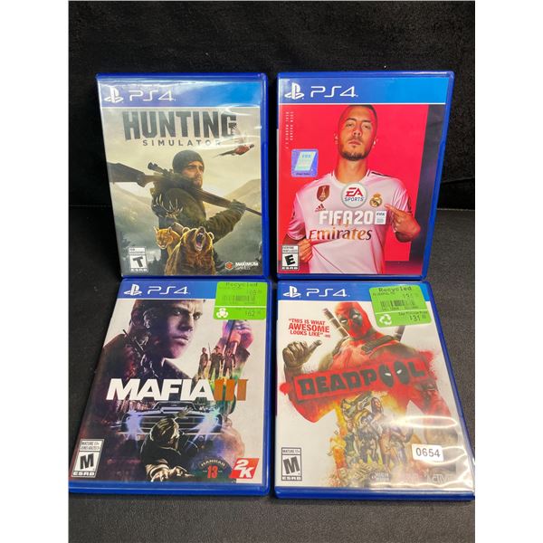 4 Assorted Playstation 4 Video Games - Used - Good Shape