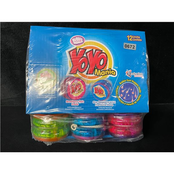 1 Case of YoYo Mania Bubble Gum Nugget Candy - 12 Units Included - New Sealed! (Assorted Flavours)