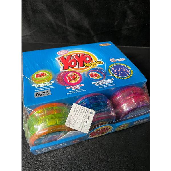 1 Case of YoYo Mania Bubble Gum Nugget Candy - 12 Units Included - New Sealed! (Assorted Flavours)