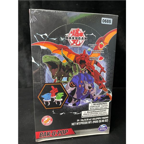 1 Case of Bakugan Bak-U-Pops Ring Lollipops Candy - 24 Ring Lollipops Included - New Sealed