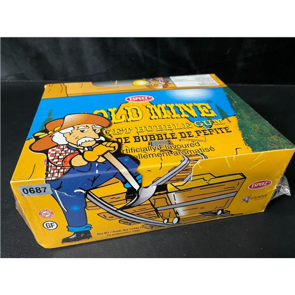 1 Case of Gold Mine Nugget Bubblegum - 24 Units Inside (56g each) - New Sealed