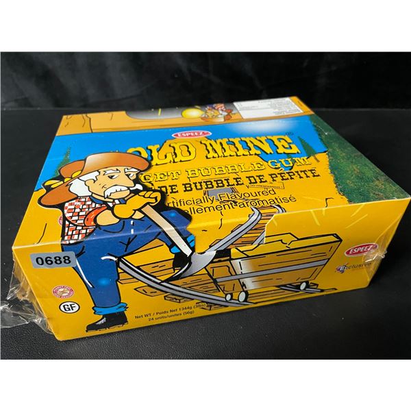 1 Case of Gold Mine Nugget Bubblegum - 24 Units Inside (56g each) - New Sealed