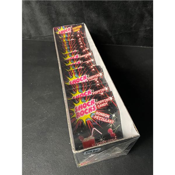 1 Case of Shock Rocks Popping Candy - Cherry Cola Flavour - 24 Packs Included - New Sealed!