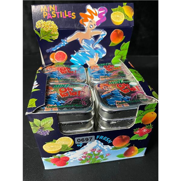 1 Case of Mini Pastilles/Mountain Secret Mint Candies - 24 Packs of Flavored Mints Included - New