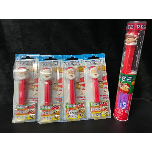 5 Assorted Christmas Themed PEZ Candy Dispenser/Candy Sets - New Sealed