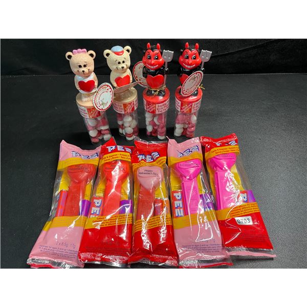 Assorted Valentines Themed PEZ Candy Dispenser/Valentines Candy Sets - New Sealed
