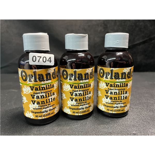 3 Bottles of Orlando Aged Premium Vanilla - 60ml - Mexican Natural Organic Vanilla - New Sealed