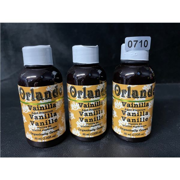 3 Bottles of Orlando Aged Premium Vanilla - 60ml - Mexican Natural Organic Vanilla - New Sealed