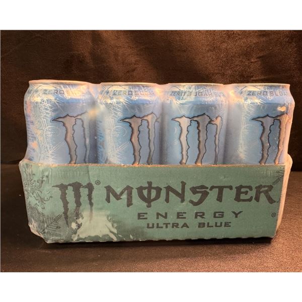 1 Case of Monster Energy Drink - Ultra Blue - 12 Cans (473ml Each) - BB: Aug 24/2026