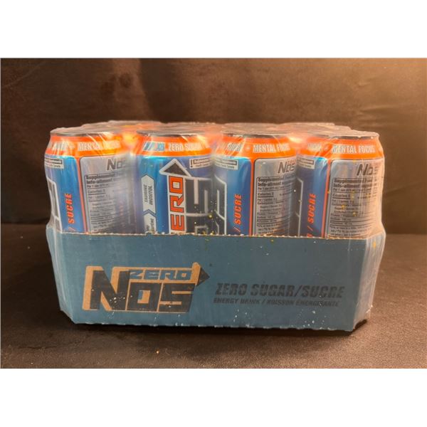 1 Case of NOS Energy Drinks - Zero Sugar - 12 Cans Included (473ml Each) - BB: MA 18/2026