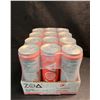 Image 2 : 1 Case of ZOA White Peach Energy Drinks - Zero Sugar - 12 Cans (355ml Each) - BB: 05/14/24