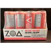 Image 1 : 1 Case of ZOA White Peach Energy Drinks - Zero Sugar - 12 Cans (355ml Each) - BB: 05/14/24