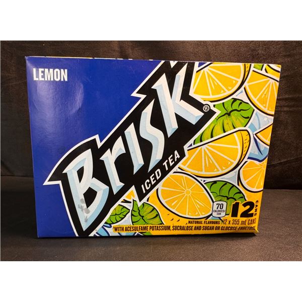1 Case of Brisk Lemon Iced Tea - 12 Cans (355ml Each) - BB: AL14/2025