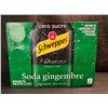 Image 1 : 1 Case of Schweppes Zero-Sugar Ginger Ale Soda - 12 Cans (355ml Each)