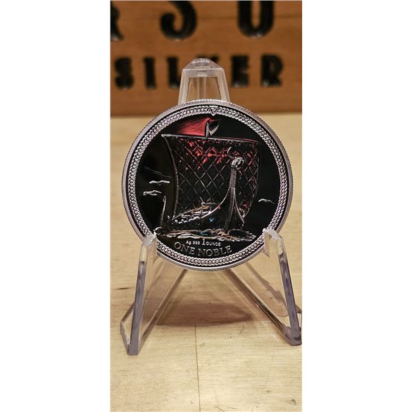 Lot 14-1) 1 oz Isle of Man Noble Silver Coin