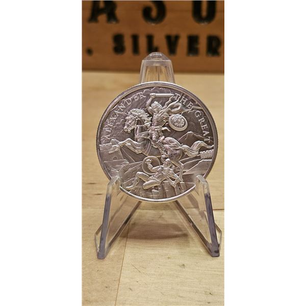 Lot 36-1) 1 oz Silver Alexander the Great Legendary Warriors Coin
