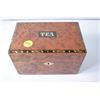 Image 1 : exceptional burled wood inlaid tea caddy