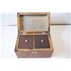 Image 3 : exceptional burled wood inlaid tea caddy