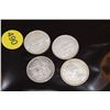 Image 2 : 4 x Canada silver quarters
