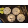 Image 2 : 4 x Canada silver quarters