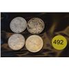 Image 1 : 4 x Canada silver quarters