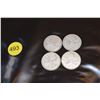 Image 1 : 4 x Canada silver quarters