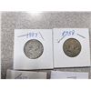 Image 2 : 4 Canadian silver quarters - 1937, 1938, 1939, 1967 - 25 cents