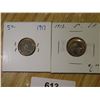 Image 2 : 1913 & 1917 CDN SILVER 5 CENT VF-UNC