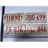Image 1 : Four of 1973 Saskatchewan License Plates.