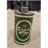 Image 1 : Vintage Carlsberg Beer table lighter.  Works. 3" tall.