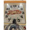 Image 3 : Retro 70's Pepsi-Cola mirrored clock.  Gibson Girl, wooden frame. 21"x13"  Ecx. cond.