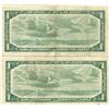 Image 2 : two 1954 canadian dollar bills, replacements