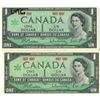 Image 1 : two uncirculated 1967 dollar bills