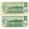 Image 2 : 2x 1973 $1 replacement note