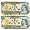 Image 1 : two 1973 canadian dollar bills