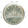Image 2 : 1966 Large Beads Canadian Silver Dollar. MS-63 with Cameo.