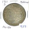 Image 1 : U.S. 1921D Morgan Silver Dollar. Denver Mint. AU-50.