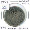 Image 1 : 1979 Niagara Falls Trade Dollar. Commemorates the 120th Anniversary of the Great Blondin crossing Ni