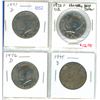 Image 1 : Set of 4 U.S. John F. Kennedy Half Dollars. All are from the Denver Mint. Dates include 1971D, 1972D
