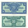 Image 1 : 2 1940 bank of china bills 1-10cent and 1-20cent