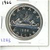 Image 1 : 1966 Canadian Silver Dollar.