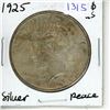 Image 1 : 1925 USA Peace Dollar.